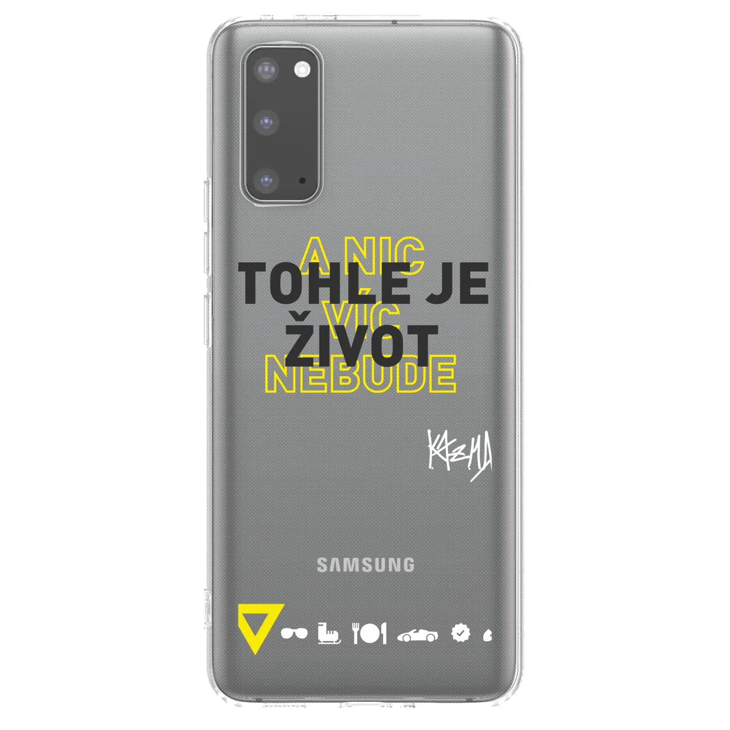 Picasee silikónový prehľadný obal pre Samsung Galaxy S20 G980F - Kazma - TOHLE JE ŽIVOT A NIC VÍC NEBUDE