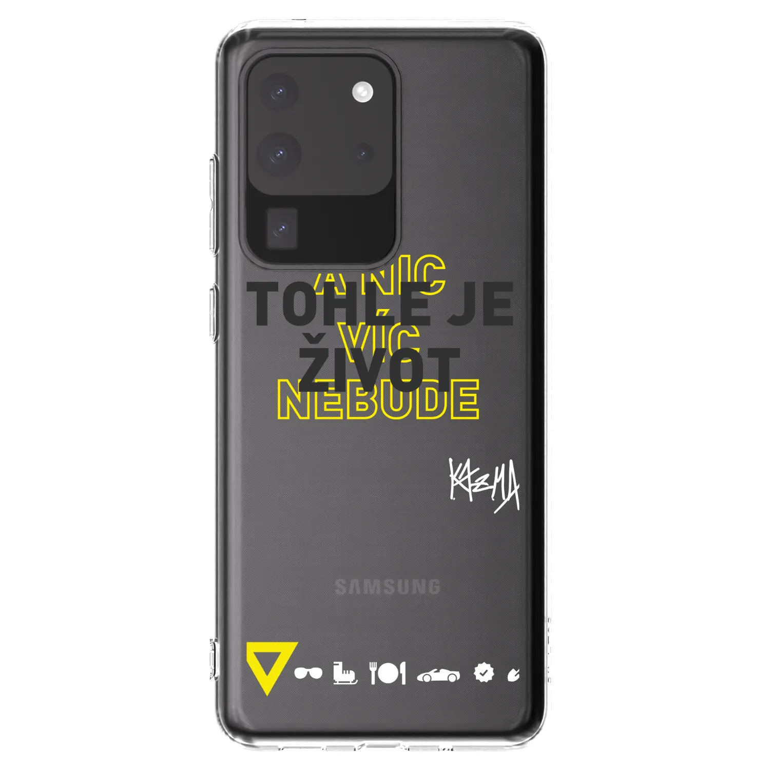 Picasee silikónový prehľadný obal pre Samsung Galaxy S20 Ultra 5G G988F - Kazma - TOHLE JE ŽIVOT A NIC VÍC NEBUDE