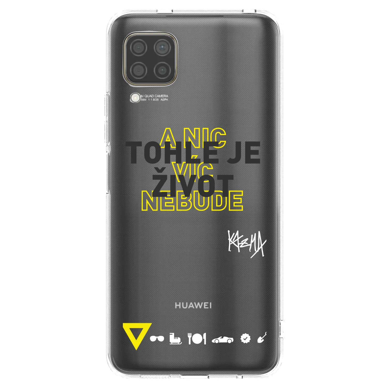 Picasee silikónový prehľadný obal pre Huawei P40 Lite - Kazma - TOHLE JE ŽIVOT A NIC VÍC NEBUDE