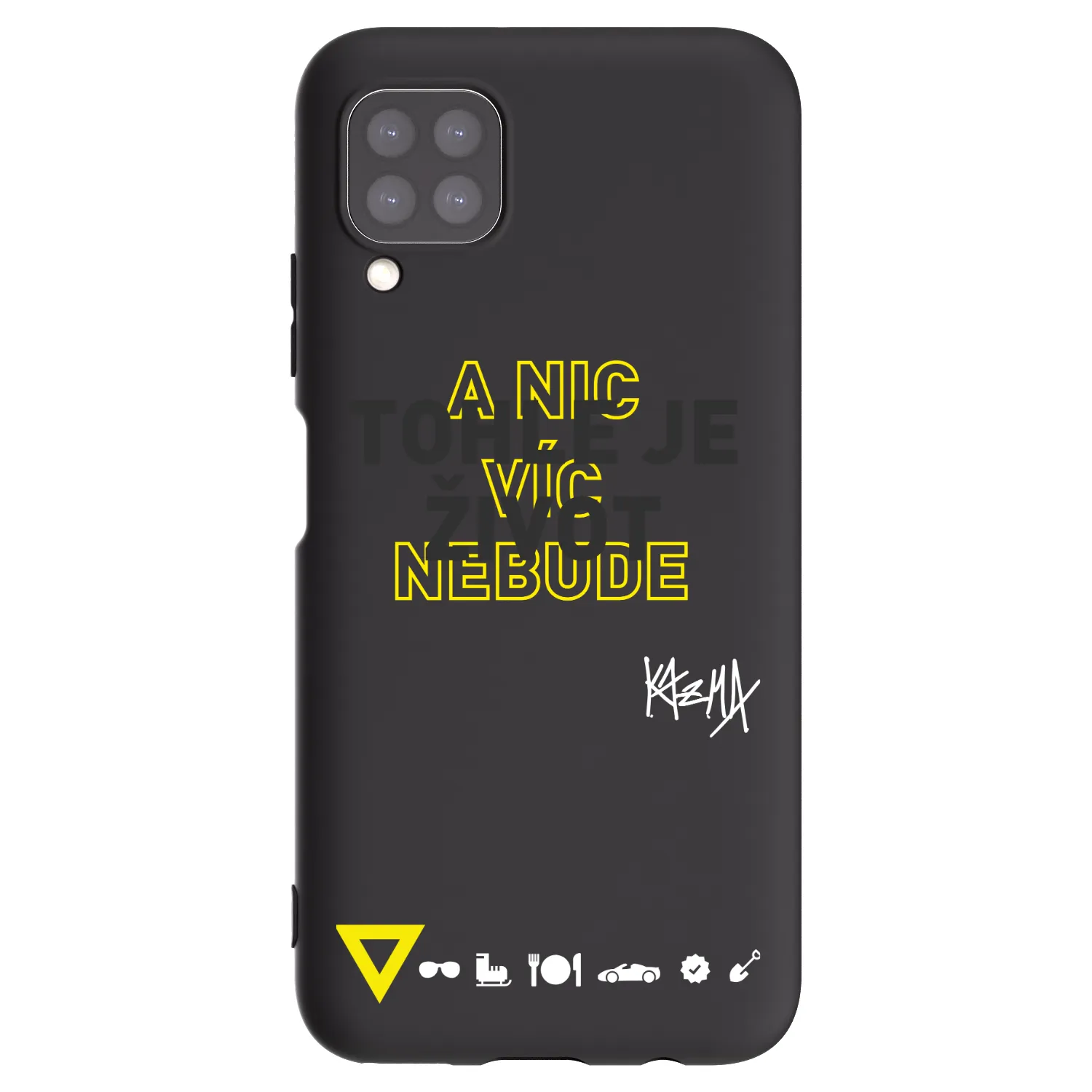 Picasee silikónový čierny obal pre Huawei P40 Lite - Kazma - TOHLE JE ŽIVOT A NIC VÍC NEBUDE