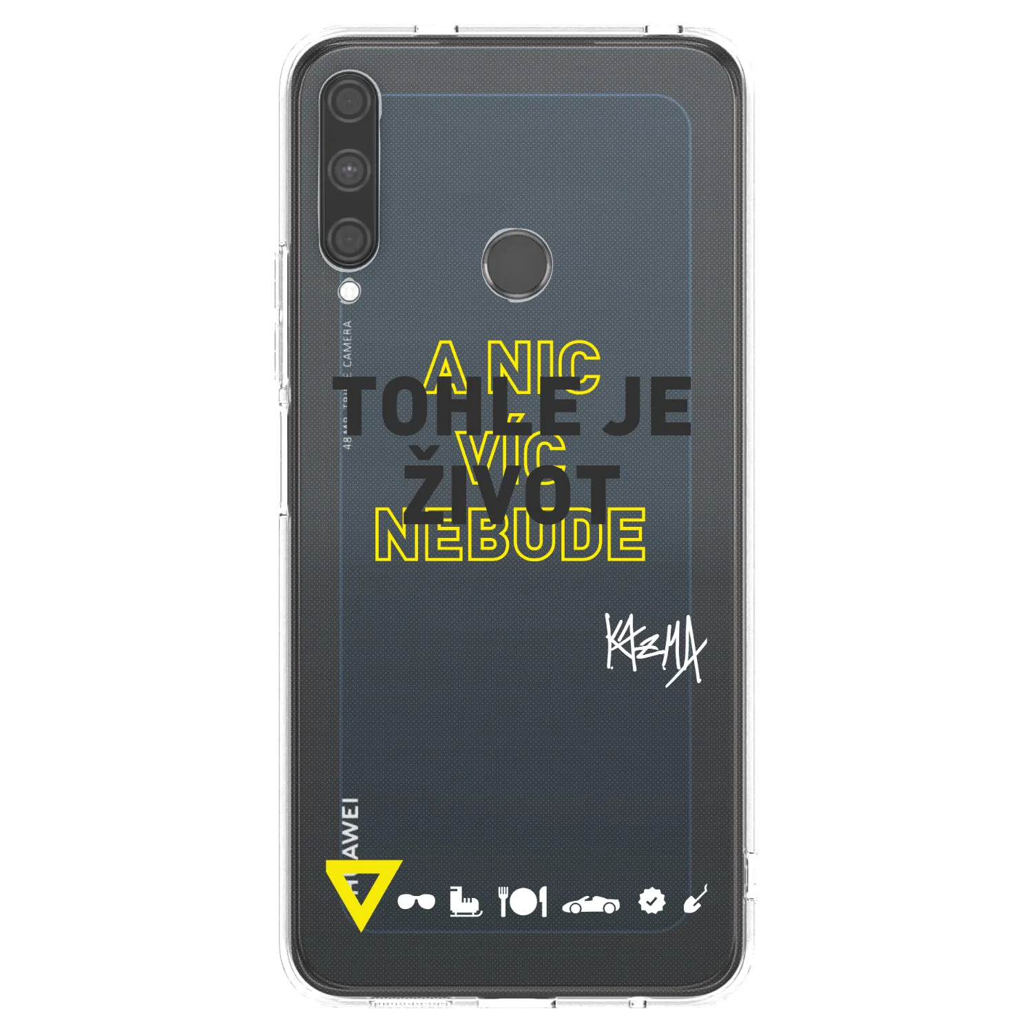 Picasee silikónový prehľadný obal pre Huawei P40 Lite E - Kazma - TOHLE JE ŽIVOT A NIC VÍC NEBUDE