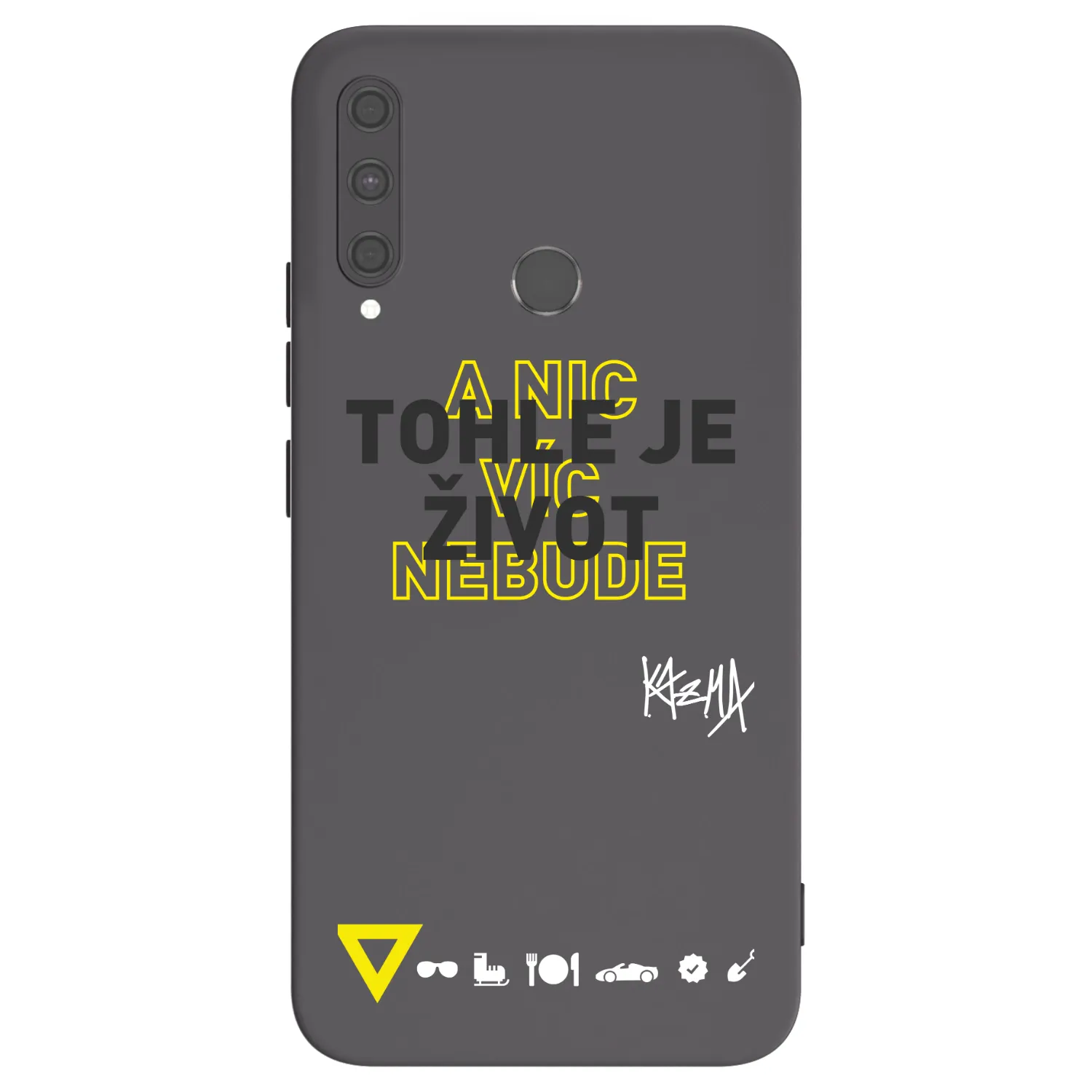 Picasee silikónový čierny obal pre Huawei P40 Lite E - Kazma - TOHLE JE ŽIVOT A NIC VÍC NEBUDE