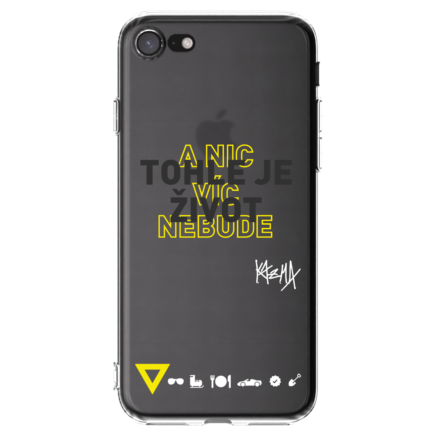 Picasee silikónový prehľadný obal pre Apple iPhone SE 2020 - Kazma - TOHLE JE ŽIVOT A NIC VÍC NEBUDE