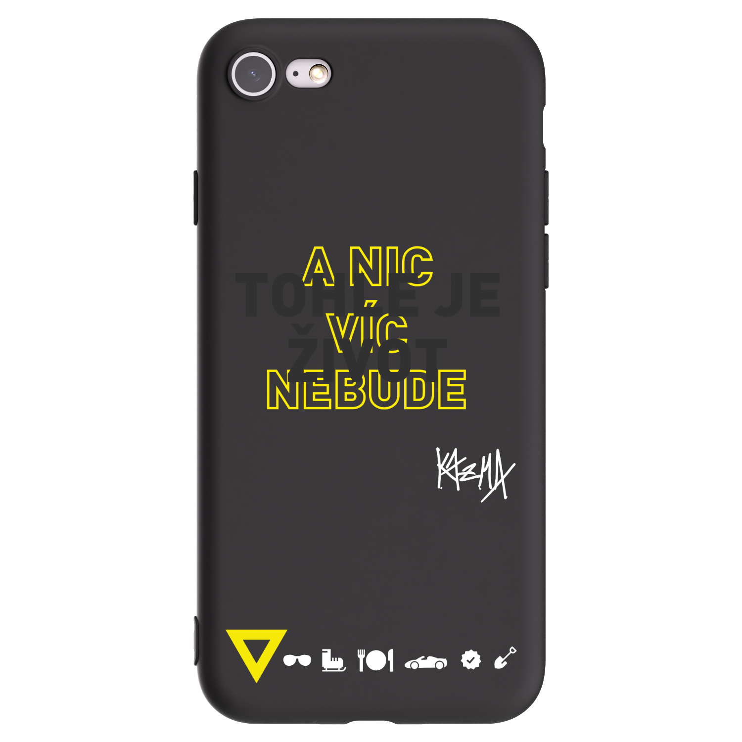 Picasee silikónový čierny obal pre Apple iPhone SE 2020 - Kazma - TOHLE JE ŽIVOT A NIC VÍC NEBUDE