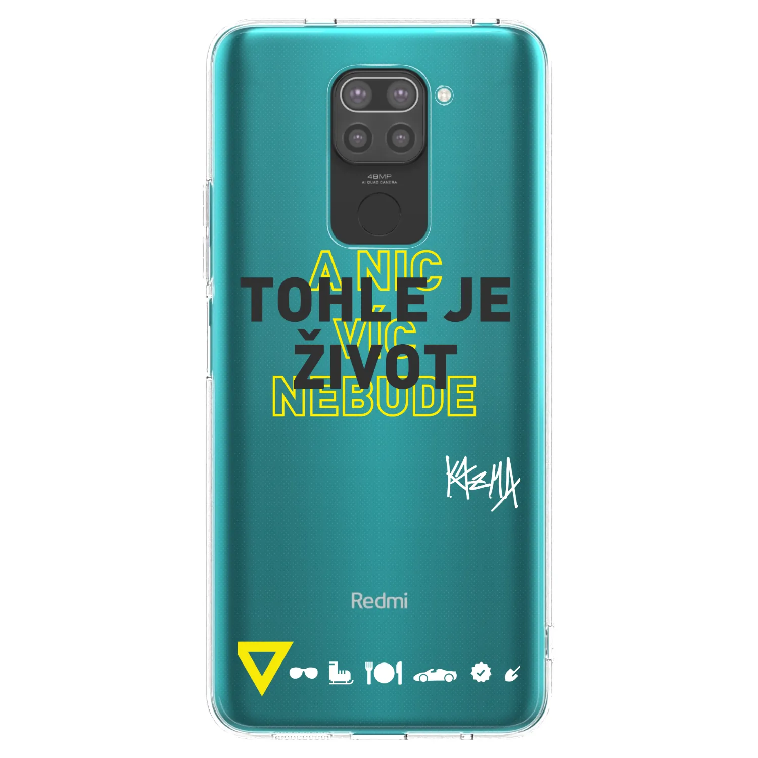 Picasee silikónový čierny obal pre Xiaomi Redmi Note 9 - Kazma - TOHLE JE ŽIVOT A NIC VÍC NEBUDE