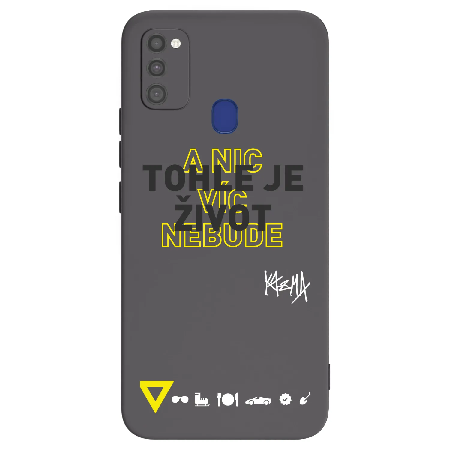 Silikónový čierny obal pre Samsung Galaxy M21 M215F - Kazma - TOHLE JE ŽIVOT A NIC VÍC NEBUDE