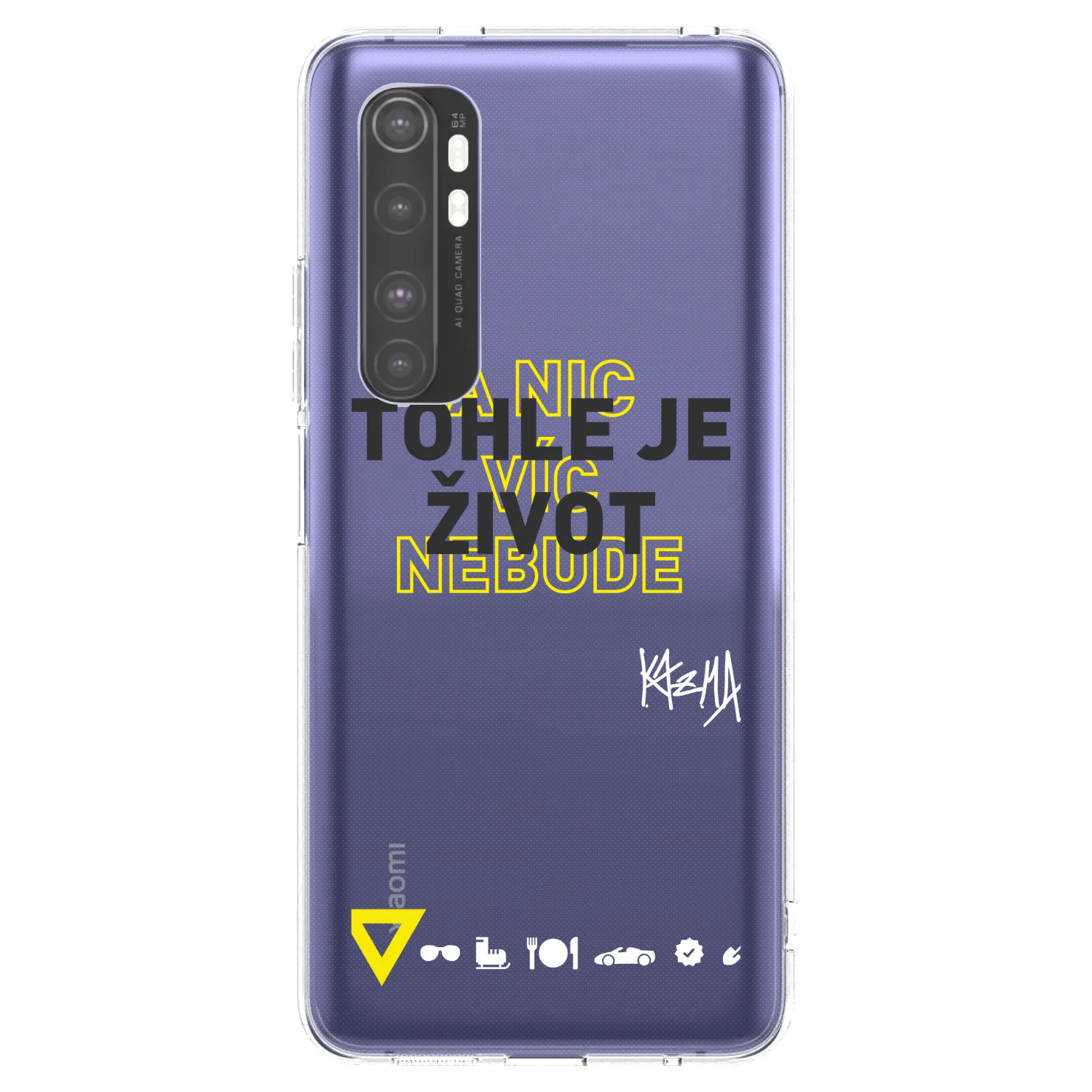 Picasee silikónový prehľadný obal pre Xiaomi Mi Note 10 Lite - Kazma - TOHLE JE ŽIVOT A NIC VÍC NEBUDE
