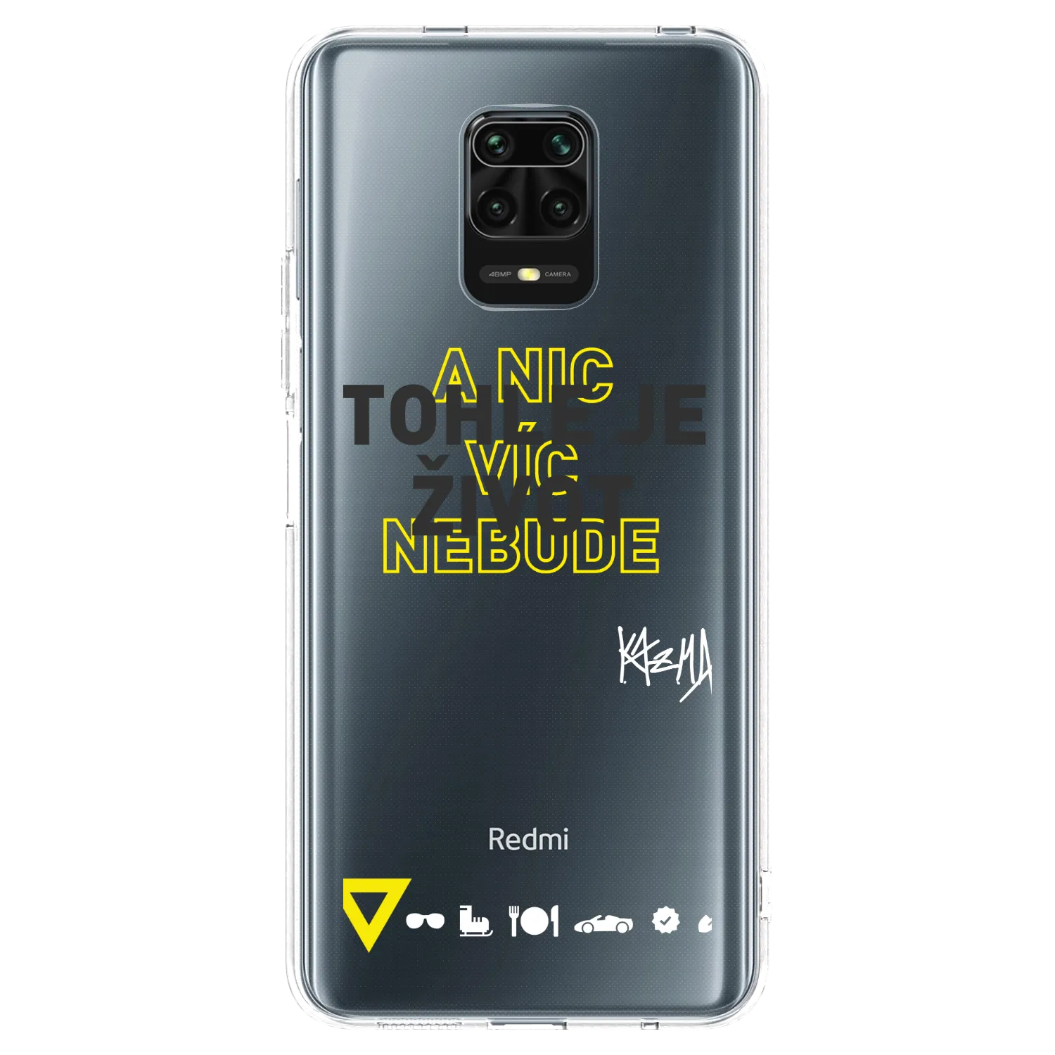 Picasee silikónový prehľadný obal pre Xiaomi Redmi Note 9S - Kazma - TOHLE JE ŽIVOT A NIC VÍC NEBUDE