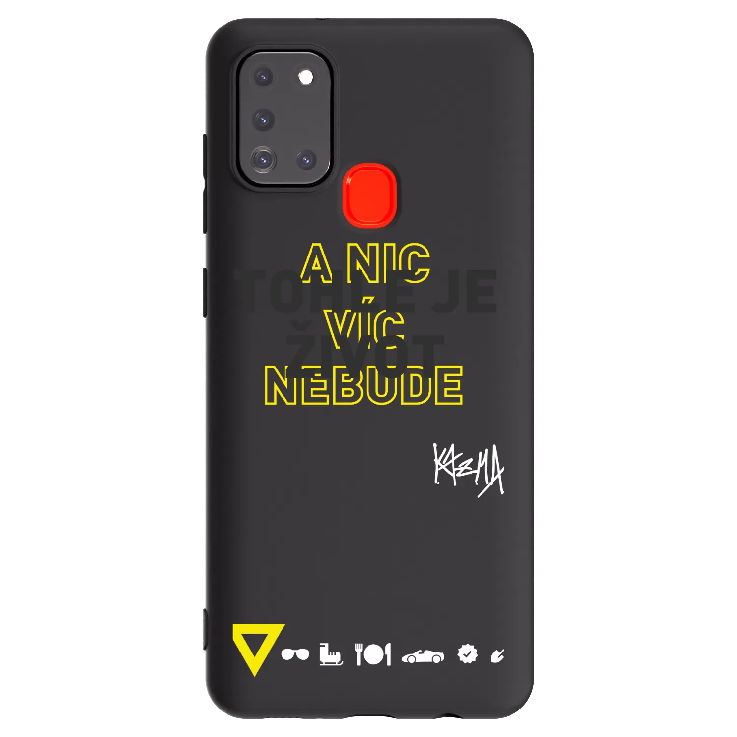 Picasee silikónový čierny obal pre Samsung Galaxy A21s - Kazma - TOHLE JE ŽIVOT A NIC VÍC NEBUDE