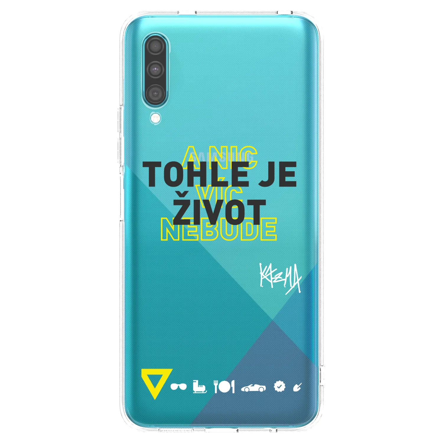 Picasee silikónový prehľadný obal pre Samsung Galaxy A30s A307F - Kazma - TOHLE JE ŽIVOT A NIC VÍC NEBUDE