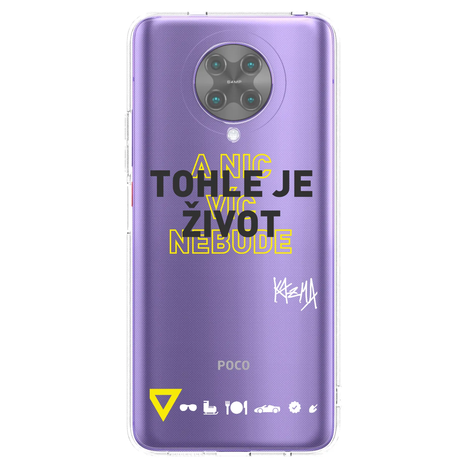 Picasee silikónový prehľadný obal pre Xiaomi Poco F2 Pro - Kazma - TOHLE JE ŽIVOT A NIC VÍC NEBUDE