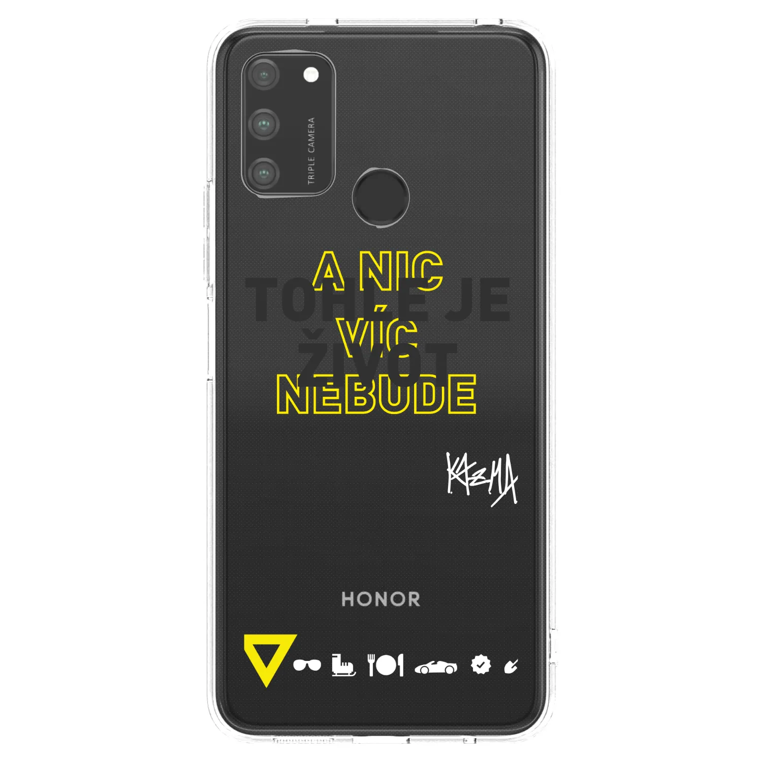 Picasee silikónový prehľadný obal pre Honor 9A - Kazma - TOHLE JE ŽIVOT A NIC VÍC NEBUDE