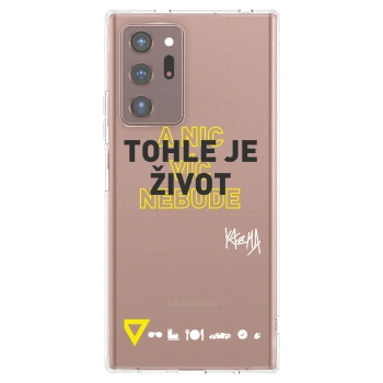 Picasee silikónový prehľadný obal pre Samsung Galaxy Note 20 Ultra - Kazma - TOHLE JE ŽIVOT A NIC VÍC NEBUDE