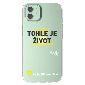 Picasee silikónový prehľadný obal pre Apple iPhone 12 Pro - Kazma - TOHLE JE ŽIVOT A NIC VÍC NEBUDE