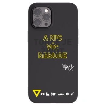 Picasee silikónový čierny obal pre Apple iPhone 12 Pro Max - Kazma - TOHLE JE ŽIVOT A NIC VÍC NEBUDE