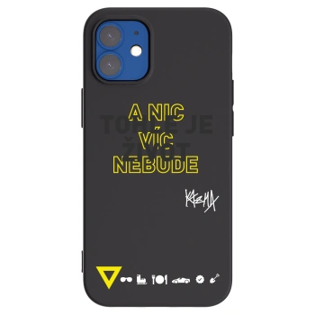 Picasee silikónový čierny obal pre Apple iPhone 12 mini - Kazma - TOHLE JE ŽIVOT A NIC VÍC NEBUDE