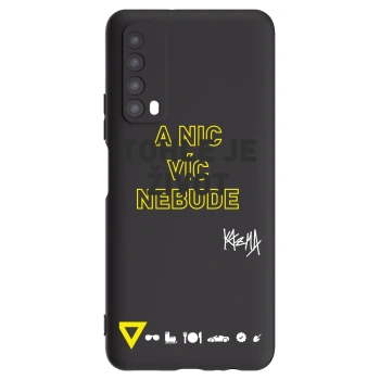 Picasee silikónový čierny obal pre Huawei P Smart 2021 - Kazma - TOHLE JE ŽIVOT A NIC VÍC NEBUDE