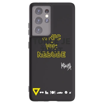 Picasee silikónový čierny obal pre Samsung Galaxy S21 Ultra 5G G998B - Kazma - TOHLE JE ŽIVOT A NIC VÍC NEBUDE