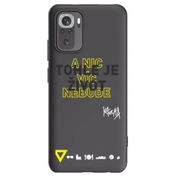 Picasee silikónový čierny obal pre Xiaomi Redmi Note 10 - Kazma - TOHLE JE ŽIVOT A NIC VÍC NEBUDE