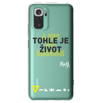 Picasee silikónový prehľadný obal pre Xiaomi Redmi Note 10 Pro - Kazma - TOHLE JE ŽIVOT A NIC VÍC NEBUDE