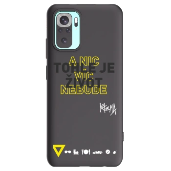 Picasee silikónový čierny obal pre Xiaomi Redmi Note 10 Pro - Kazma - TOHLE JE ŽIVOT A NIC VÍC NEBUDE