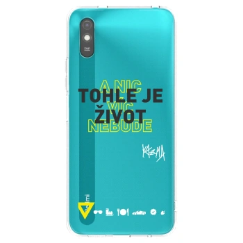 Picasee silikónový prehľadný obal pre Xiaomi Redmi 9AT - Kazma - TOHLE JE ŽIVOT A NIC VÍC NEBUDE