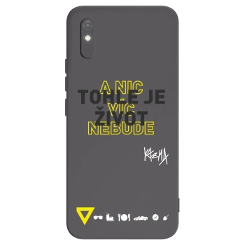 Picasee silikónový čierny obal pre Xiaomi Redmi 9AT - Kazma - TOHLE JE ŽIVOT A NIC VÍC NEBUDE