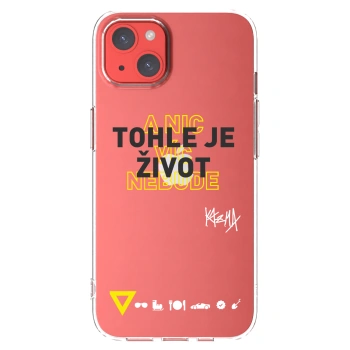 Picasee silikónový prehľadný obal pre Apple iPhone 13 - Kazma - TOHLE JE ŽIVOT A NIC VÍC NEBUDE