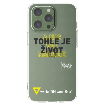 Picasee silikónový prehľadný obal pre Apple iPhone 13 Pro - Kazma - TOHLE JE ŽIVOT A NIC VÍC NEBUDE