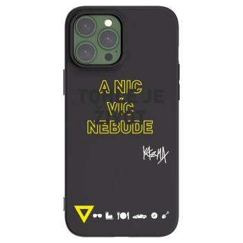Picasee silikónový čierny obal pre Apple iPhone 13 Pro Max - Kazma - TOHLE JE ŽIVOT A NIC VÍC NEBUDE