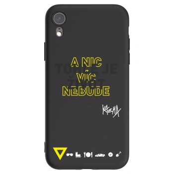 Picasee silikónový čierny obal pre Apple iPhone XR - Kazma - TOHLE JE ŽIVOT A NIC VÍC NEBUDE