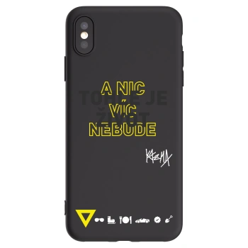 Picasee silikónový čierny obal pre Apple iPhone XS Max - Kazma - TOHLE JE ŽIVOT A NIC VÍC NEBUDE