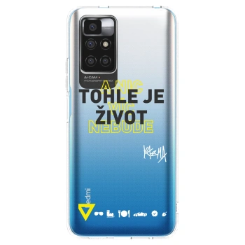 Picasee silikónový prehľadný obal pre Xiaomi Redmi 10 - Kazma - TOHLE JE ŽIVOT A NIC VÍC NEBUDE