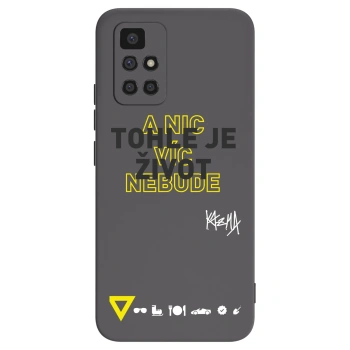 Picasee silikónový čierny obal pre Xiaomi Redmi 10 - Kazma - TOHLE JE ŽIVOT A NIC VÍC NEBUDE