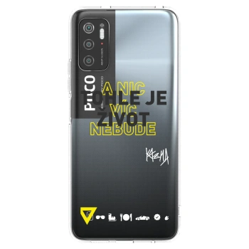 Picasee silikónový prehľadný obal pre Xiaomi Poco M3 Pro 5G - Kazma - TOHLE JE ŽIVOT A NIC VÍC NEBUDE
