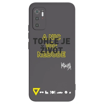 Picasee silikónový čierny obal pre Xiaomi Poco M3 Pro 5G - Kazma - TOHLE JE ŽIVOT A NIC VÍC NEBUDE