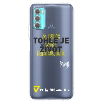 Picasee silikónový prehľadný obal pre Motorola Moto G60 - Kazma - TOHLE JE ŽIVOT A NIC VÍC NEBUDE