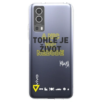 Picasee silikónový prehľadný obal pre Vivo Y72 5G - Kazma - TOHLE JE ŽIVOT A NIC VÍC NEBUDE
