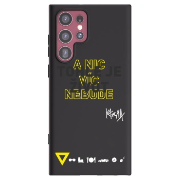 Picasee silikónový čierny obal pre Samsung Galaxy S22 Ultra 5G - Kazma - TOHLE JE ŽIVOT A NIC VÍC NEBUDE