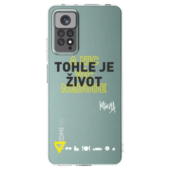 Picasee silikónový prehľadný obal pre Xiaomi Redmi Note 11 - Kazma - TOHLE JE ŽIVOT A NIC VÍC NEBUDE