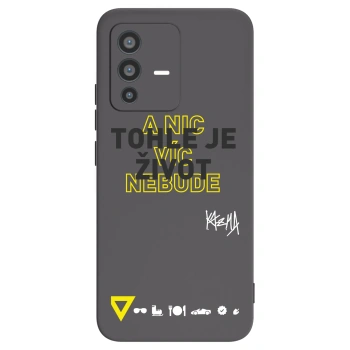 Picasee silikónový čierny obal pre Vivo V23 5G - Kazma - TOHLE JE ŽIVOT A NIC VÍC NEBUDE