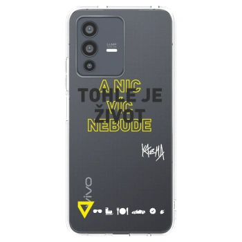 Picasee silikónový prehľadný obal pre Vivo V23 5G - Kazma - TOHLE JE ŽIVOT A NIC VÍC NEBUDE