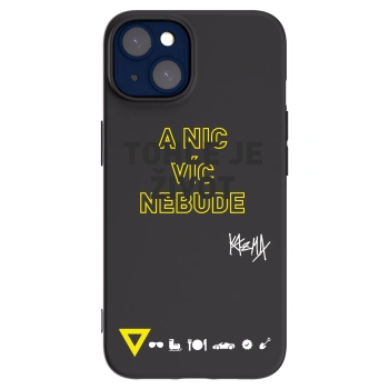 Picasee silikónový čierny obal pre Apple iPhone 14 - Kazma - TOHLE JE ŽIVOT A NIC VÍC NEBUDE