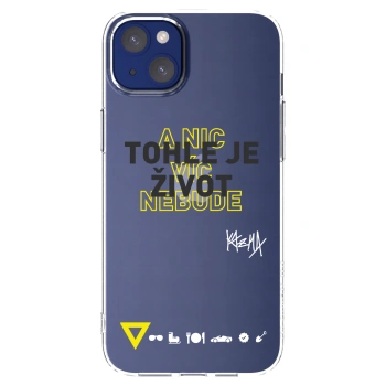 Picasee silikónový prehľadný obal pre Apple iPhone 14 Plus - Kazma - TOHLE JE ŽIVOT A NIC VÍC NEBUDE