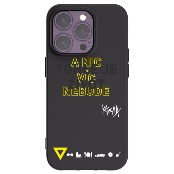 Picasee silikónový čierny obal pre Apple iPhone 14 Pro - Kazma - TOHLE JE ŽIVOT A NIC VÍC NEBUDE
