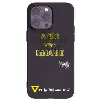 Picasee silikónový čierny obal pre Apple iPhone 14 Pro Max - Kazma - TOHLE JE ŽIVOT A NIC VÍC NEBUDE