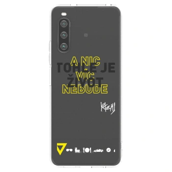 Picasee silikónový prehľadný obal pre Sony Xperia 10 IV 5G - Kazma - TOHLE JE ŽIVOT A NIC VÍC NEBUDE