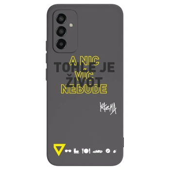 Picasee silikónový čierny obal pre Samsung Galaxy M13 M135F - Kazma - TOHLE JE ŽIVOT A NIC VÍC NEBUDE