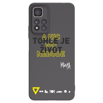 Picasee silikónový čierny obal pre Xiaomi Redmi Note 11 Pro+ 5G - Kazma - TOHLE JE ŽIVOT A NIC VÍC NEBUDE