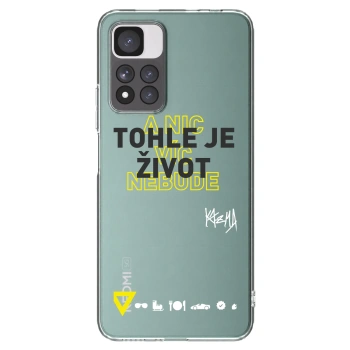 Picasee silikónový prehľadný obal pre Xiaomi Redmi Note 11 Pro+ 5G - Kazma - TOHLE JE ŽIVOT A NIC VÍC NEBUDE